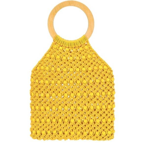 TopShop Mykonos Woven Bag with Beads - Picture 1 of 7